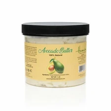 100% NATURAL AVOCADO BUTTER 1 POUND. FOR HAIR & SKIN, IDEAL FOR ALL SKIN TYPE. .