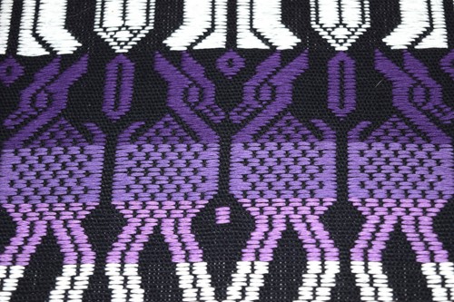 Hand Made Hand Woven Purple Pillow Cover from Guatemala - Unique patterns! - Picture 3 of 5