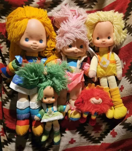 Vintage Rainbow Brite Doll Lot Of 5 1983 Hallmark 18” 10” Original