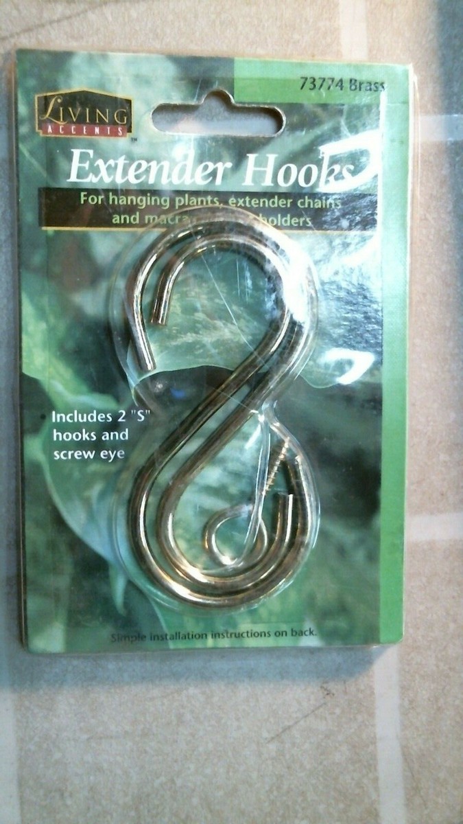 Living Accents 73774 Extender Hooks, 2 "S" Hooks and Screw Eyes, FREE  SHIPPING | eBay