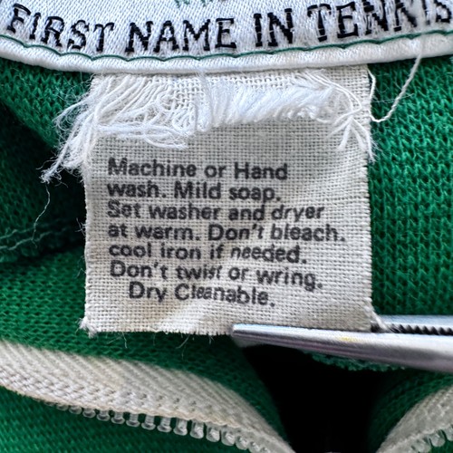 SPHAIRISTIKE 70s VTG Tennis Jacket XS Full Zip Cropped Kelly Green Tennis Prep - Picture 8 of 9