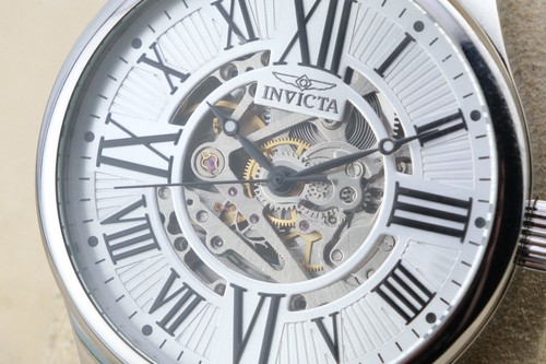 Invicta Vintage Men’s Models 22566 Skeleton Dial Clean Working 8” - Picture 3 of 11