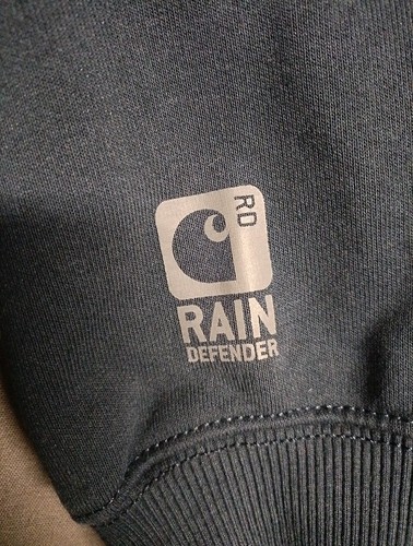 Carhartt Rain Defender Hoodie Herren 2XL XXL Navy Full Zip Dick Workwear Logo - Bild 7 von 12