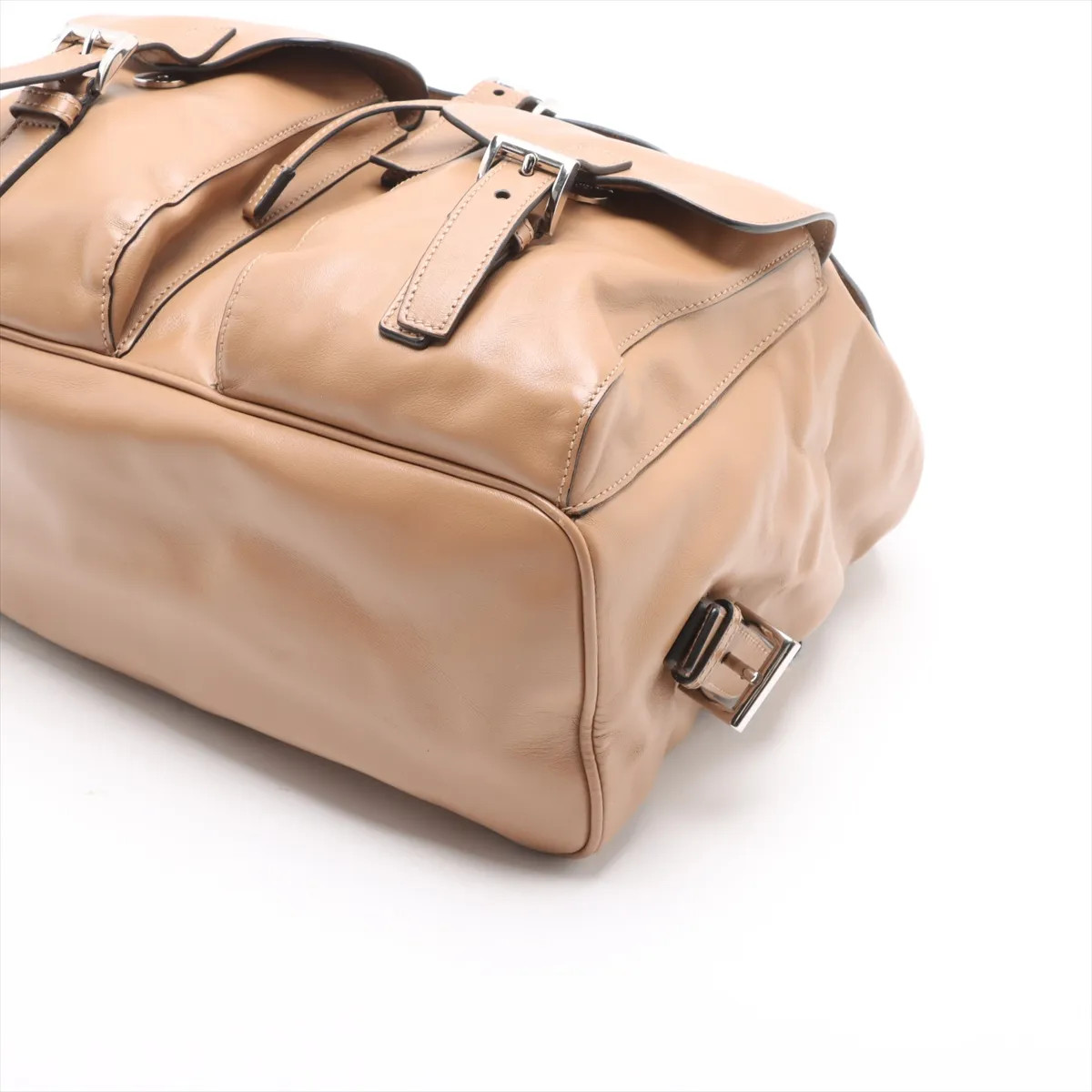 Prada Leather Backpack Brown B2811L thumbnail 3