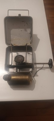 Radius Tragbarer Campingkocher in Metallbox, Vintagr, Made in Sweden