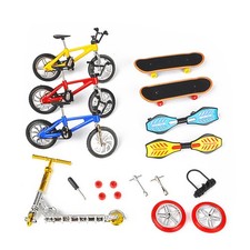 18pcs Mini Finger Scooter Bike Fingerboard Skateboard Two Wheels Board Toys Gift