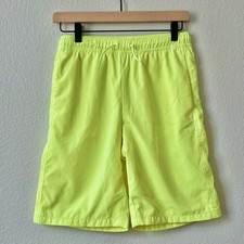 GAP Kids Boys XXXL 18 Quick-Dry Lined Neon Yellow Green Drawstring Shorts