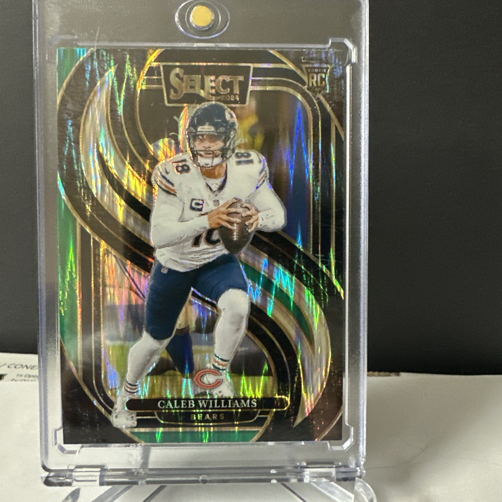 2024 Caleb Williams PREMIER LEVEL Select No. 114 (RC) shock green and black