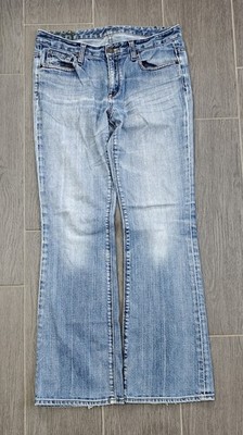 Express Damen Jeans Bootcut Hellblau W30 (Gr. 40) Y2K Vintage Low Rise Denim