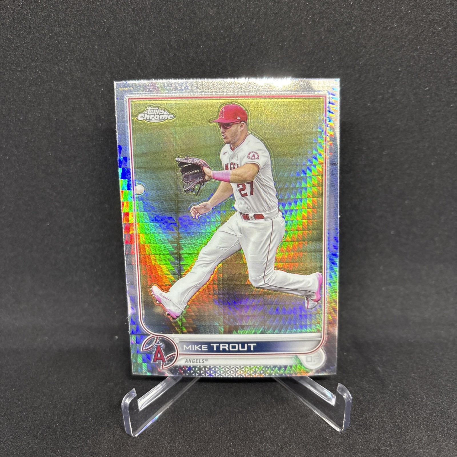 2022 Topps Chrome Mike Trout Prism Refractor #200 Angels