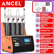 ANCEL JC400 Fuel Injector Cleaner Tester Ultrasonic Cleaning Leak Test Machine