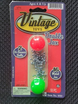 Double Jax Classic Toy with Two Balls Jacks Game - For Ages 3 and up