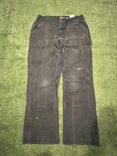 Carhartt Pants Womens 10 Short Black Original Fit Double Knee Workwear Utility