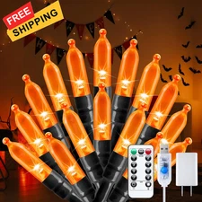 Halloween Decorations Orange Lights Indoor, 100 LED 39 FT 100 LEDs, 