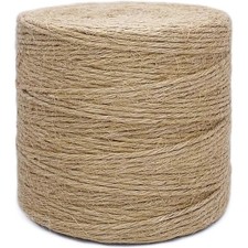 500FT Jute Twine Rope 3mm Natural Thick Garden Twine String Heavy Duty for Garde
