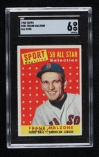 1958 Topps Sport Magazine '58 All Star Selection Frank Malzone #481 SGC 6 2mo