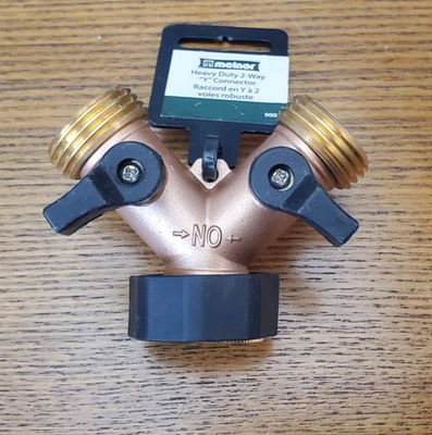 #ad Heavy Duty Brass 2 Way Garden Tap Splitter Y Hose Splitter 3 4quot; Melnor $11.99