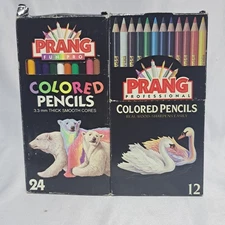 Prang Colored Pencils 12 Pk Professional & 24 Pk Fun Pro Pre-owned
