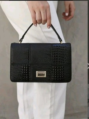 Zara Black Textured Women's Bag