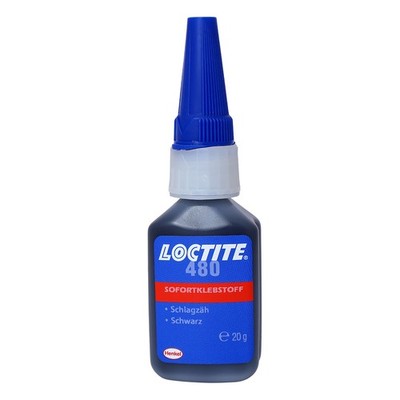 Loctite 480 Sofortklebstoff 20g Sekundenkleber schlagzäh, Farbe schwarz