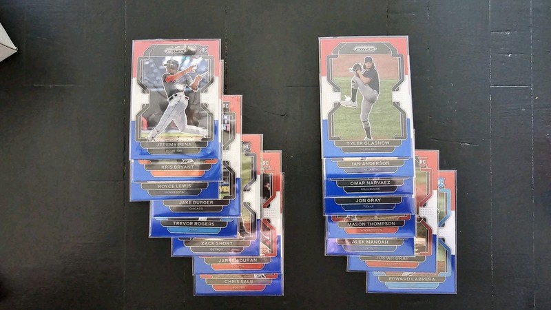 2022 Prizm Baseball 16 Card Lot Red/White/Blue