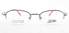 JEAN PAUL GAULTIER Glasses Titanium-P 55-0054 49-19 142 Gray Red 90s Japan