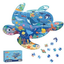 100 Piece Puzzles for Kids Ages 4-6 6-8, Sea Turtle Puzzles for Boys Girls