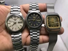 Lot of 3 Vintage Seiko & Orient Automatic 17J & 21J Beautiful Dial Men's Watch