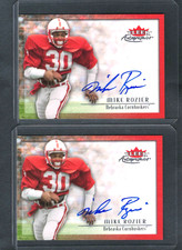 (2)   2012 Fleer Retro 2000 MIKE ROZIER Autographics AUTO NEBRASKA #00AU-MR