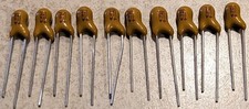 10 pcs.  1uF Tantalum Capacitor, 35V 2 Pin Radial Dipped Tantalum Capacitors