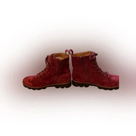 Botas con cordones de gamuza Vionic Lani Port (Borgoña rica) - estilo invierno 7,5 para mujer Foto 2 de 4
