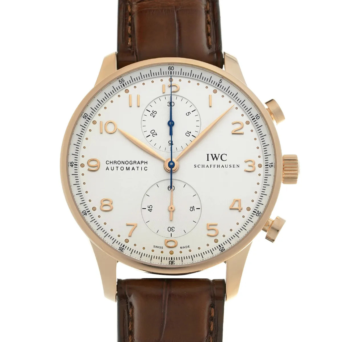 IWC Portugieser IW371480 41mm RedGold Silver Wristwatch #WW6321