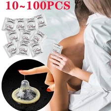 10/100X Latex Condoms Bulk Ultra Thin Extended Pleasure Extra Time Sex Delay