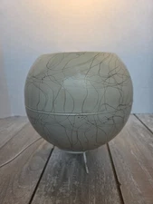 Mid-Century Modern Orb Eyeball Lamp White Gold