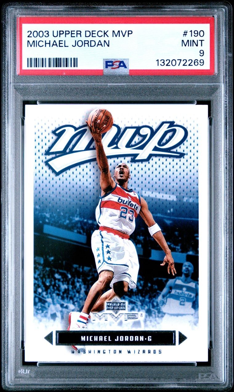 2003 UPPER DECK MVP #190 MICHAEL JORDAN PSA 9