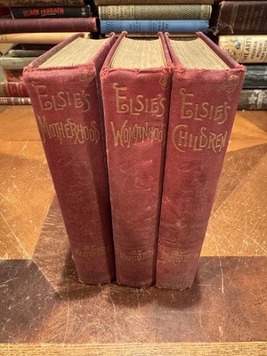Lot 3 Vintage ELSIE DINSMORE Hardcover Books Martha Finley 1872-1918 Dodd Mead
