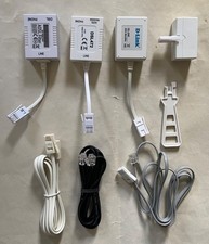 Job Lot Of 3 ADSL Broadband Filter + Splitter + x3 RJ11 Phone Cable + Cable Tool