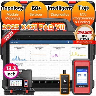 LAUNCH X431 PAD VII Pad7 Pro Car Diagnostic Scanner J2534 Key Programming Coding