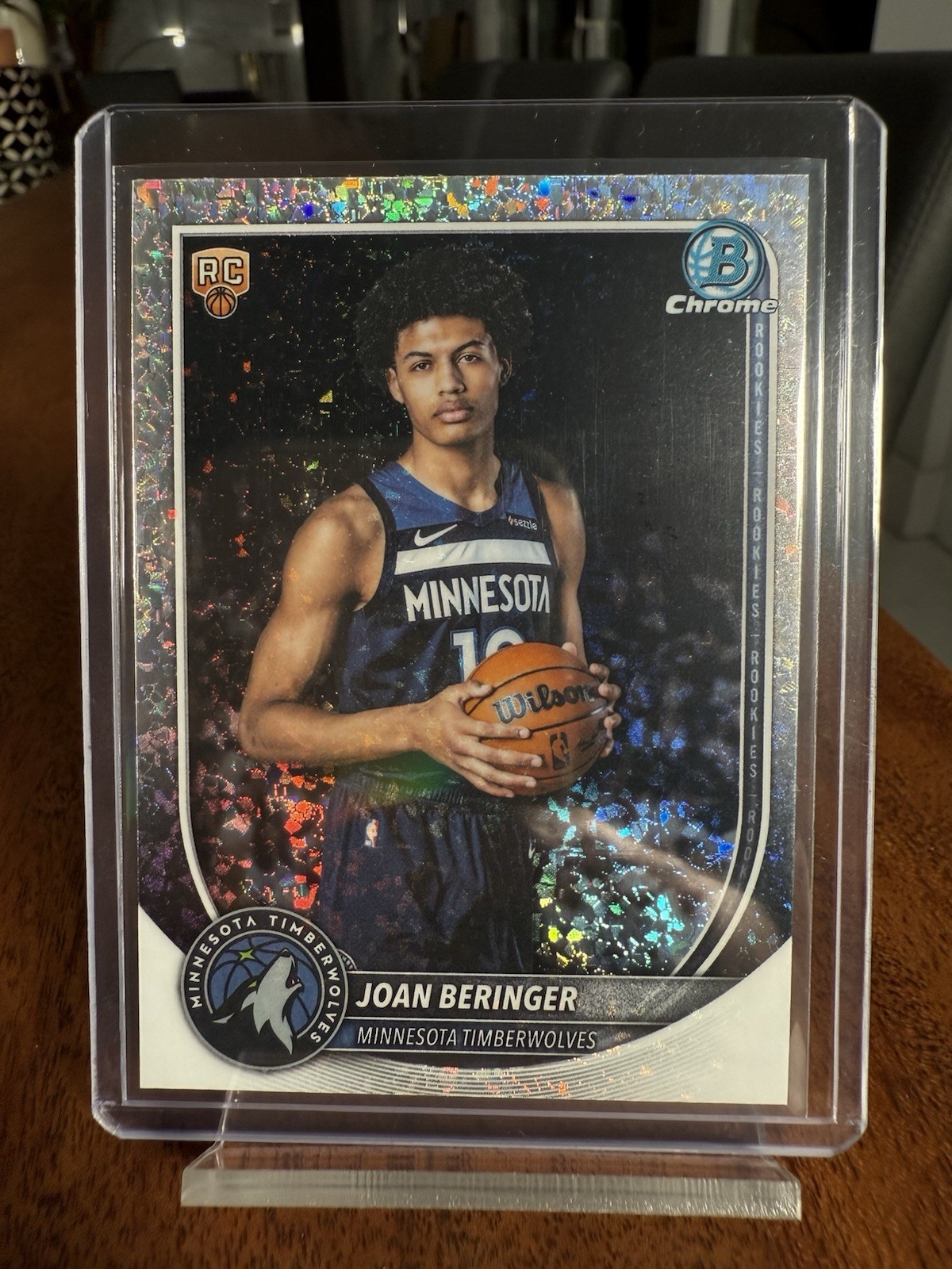 2025-26 Bowman #BCV-17 Joan Beringer Chrome Mini-Diamond Refractor Timberwolves