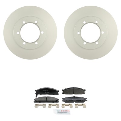 Bosch Front Quietcast Rotors Semi-Met Disc Brake Pad Kit For Frontier 4WD RWD