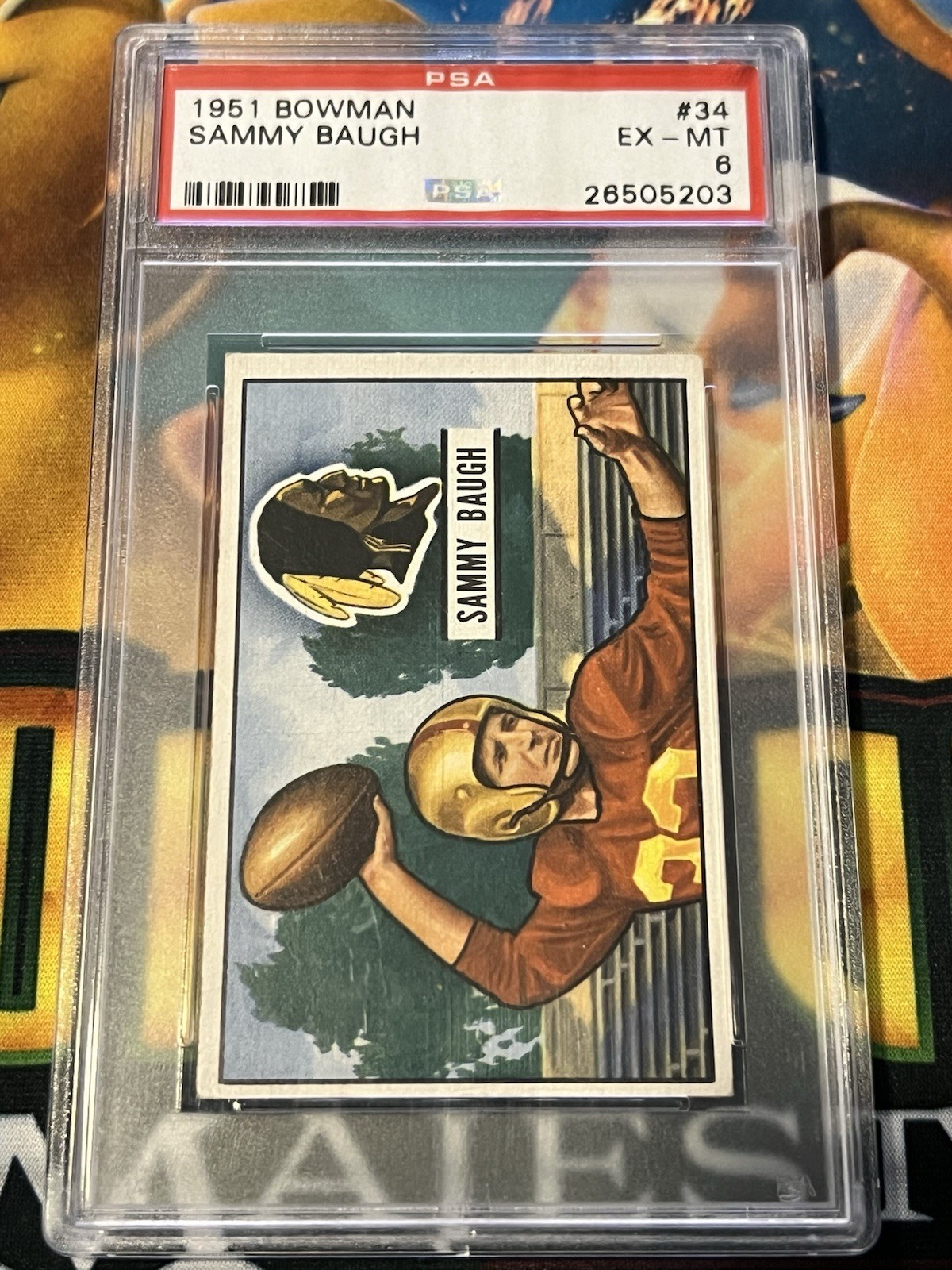 1951 Bowman # 34 Sammy Baugh PSA 6 EX-MT