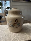 1960's Red Wing Bob White Quail CookieJar Cream with Brown Speckles MCM
