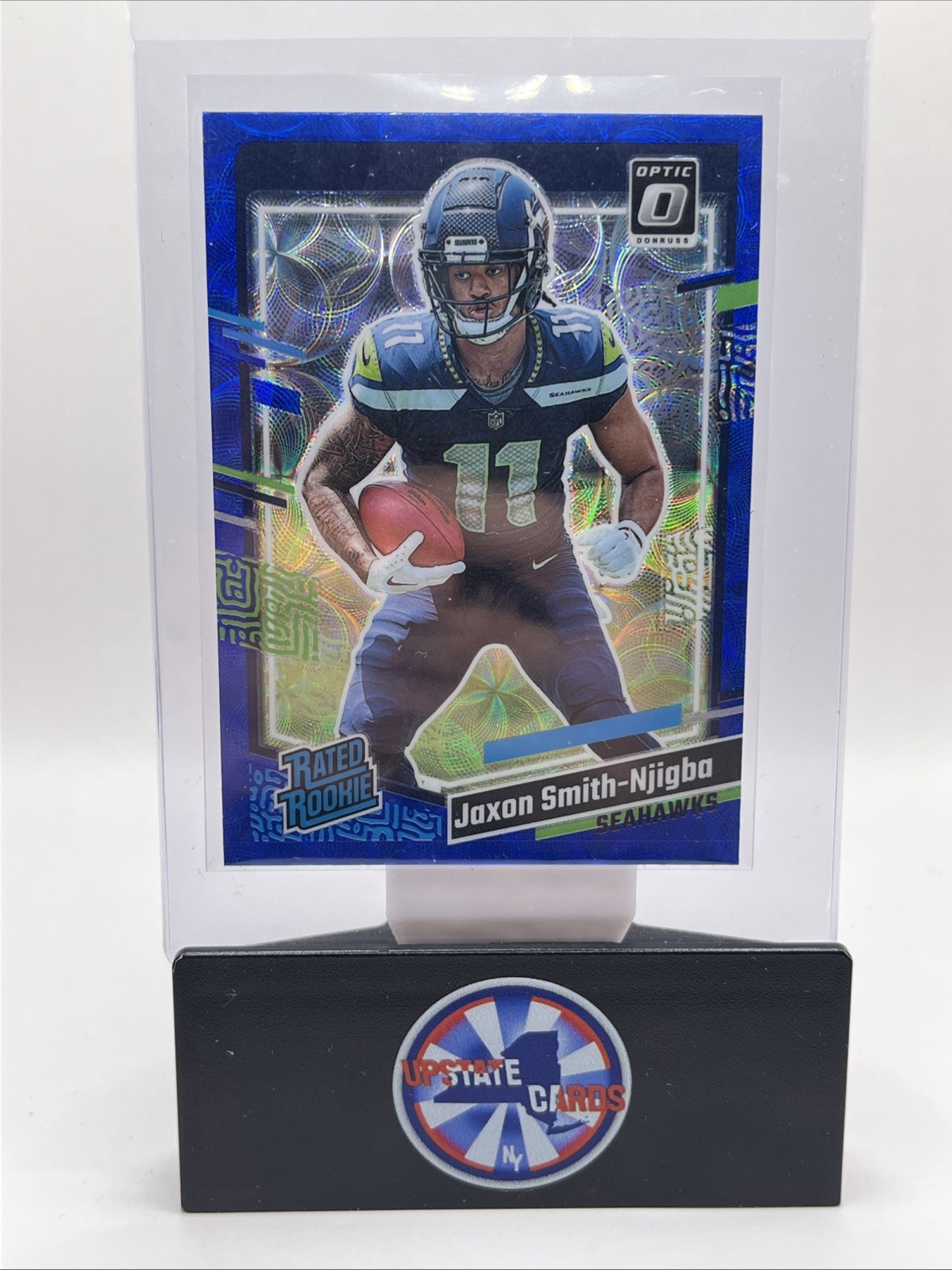 2023 Panini Donruss 390 Jaxon Smith-Njigba Rated Rookie Optic Preview Blue Scope