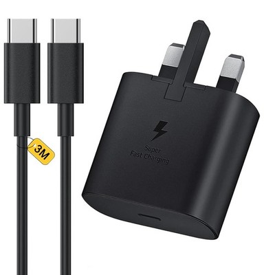 Samsung Handy Ladegerät 3M lang USB C auf C Schnell Ladekabel und Stecker Charge