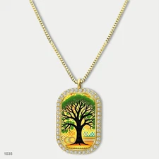 Gorgeous Tree Of Life Pendant Necklace Chain Photo Dog Tag Chain Gift Design Rad
