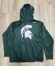Nike Therma-Fit Michigan State Spartans Basketball Hoodie Green Medium