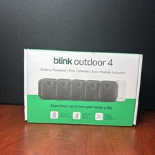 Blink Outdoor 4 4th Gen Battery Powered System w/ Sync module 5 camera 4183 