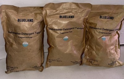 LotOf3 Blueland Dishwasher Detergent 60 Tablets Each Scent-Free Stained (180)TTL