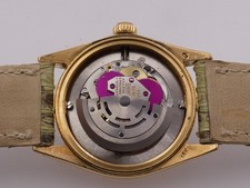 ROLEX O.P. DATE 31 MID-SIZE 6827 18KT GOLD LINEN DIAL '1972 AUTOMATIC TOP WATCH 17