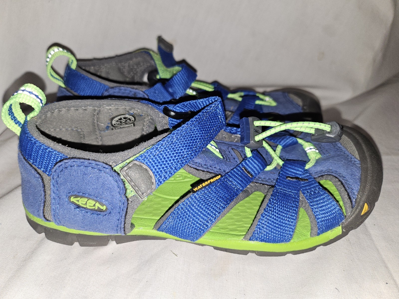 Sandali Keen Newport H2 blu e verdi da trekking acqua bambini grandi taglia US 1